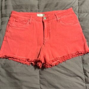 Kut from the Kloth Women's Salmon Frayed Hem Shorts